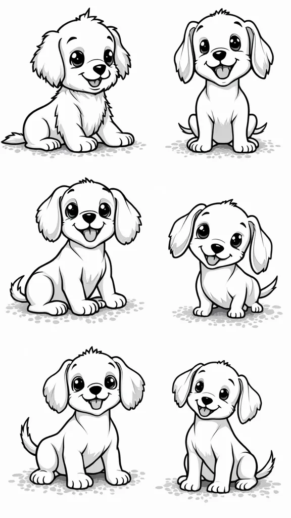 páginas para colorear cachorros lindos